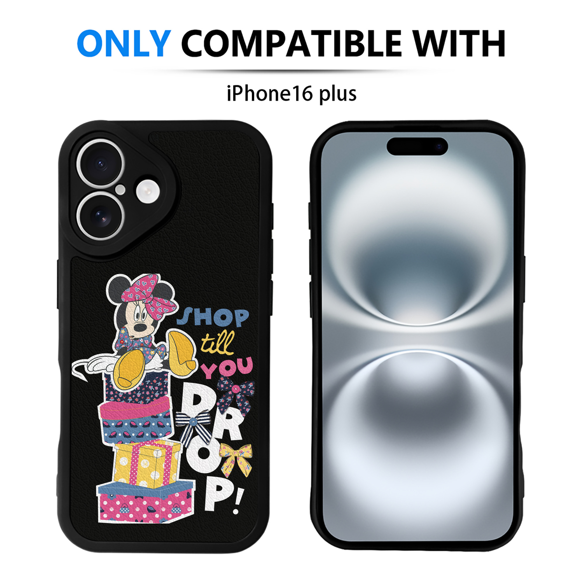 （画像用） ミッキーマウス Mickey Mouse 【iPhone 16シリーズ対応】シリコンスマホケース（レザー調） 材質：シリコン
